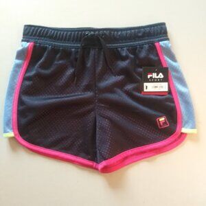 Fila Sport girl's size M (10-12) blue and pink mesh shorts